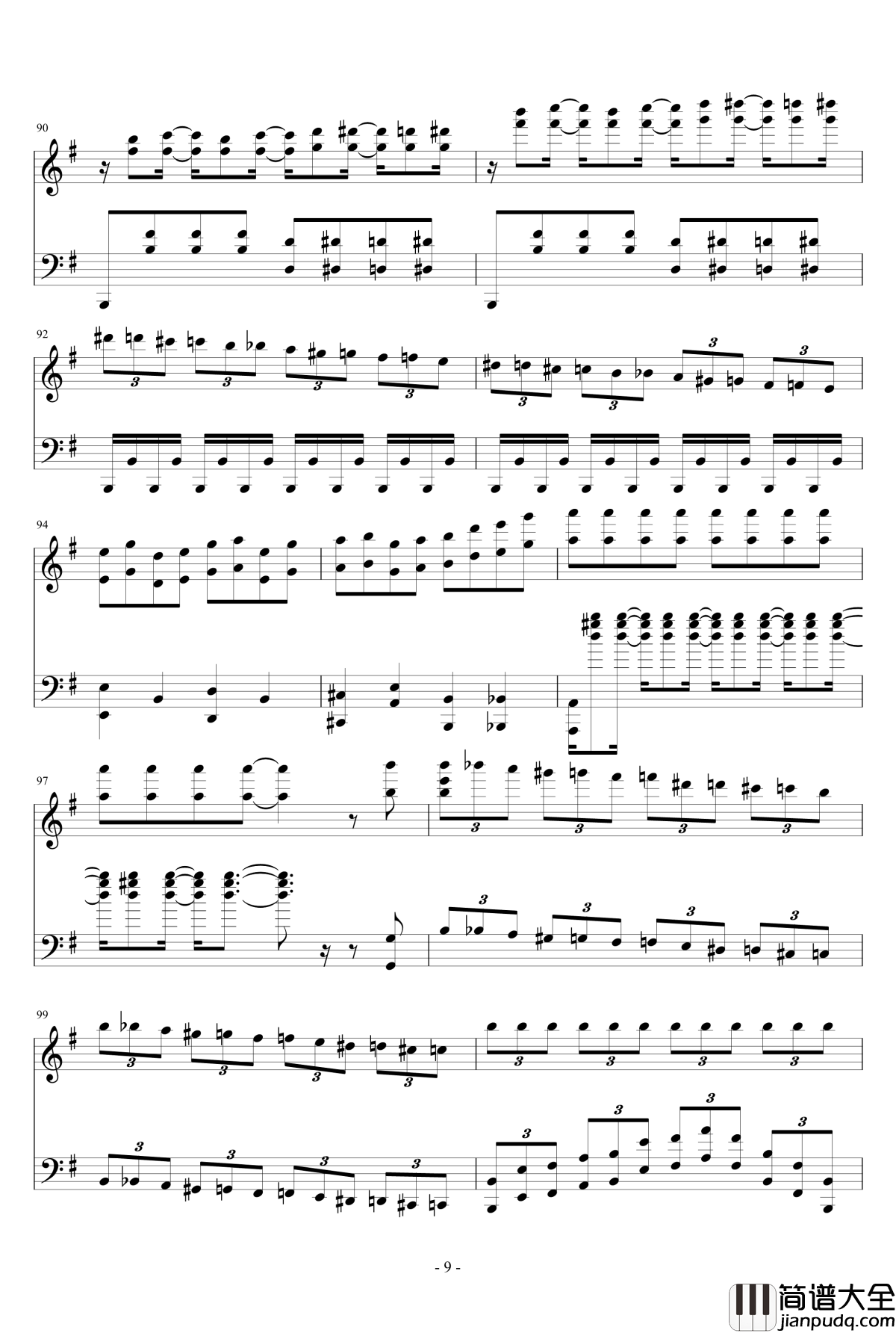 忐忑钢琴谱_简易版_龚琳娜