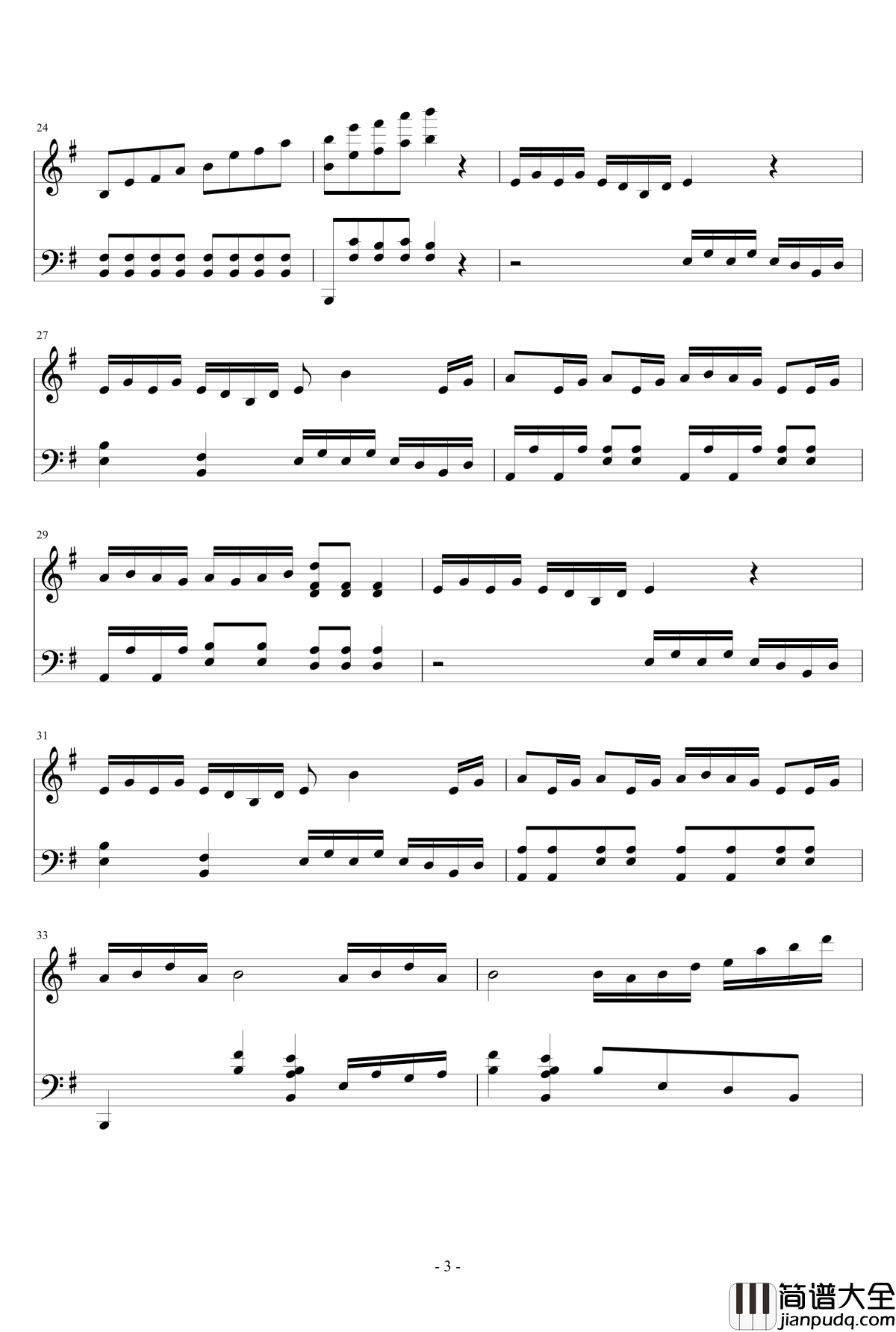 忐忑钢琴谱_简易版_龚琳娜