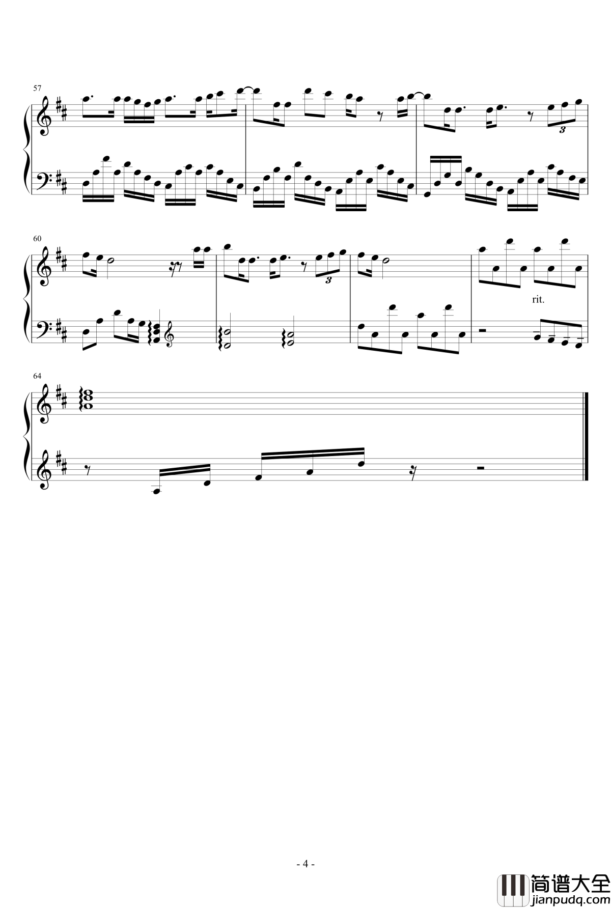 旅立ちの日に钢琴谱_启程的日子_川嶋あい