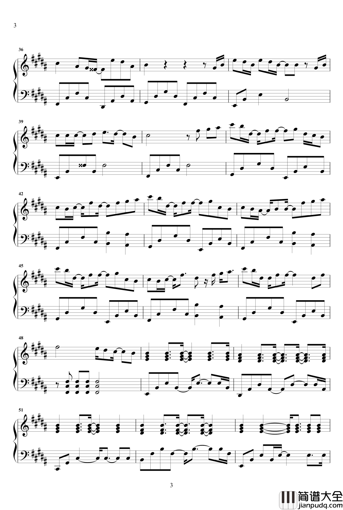 追光者钢琴谱_岑宁儿