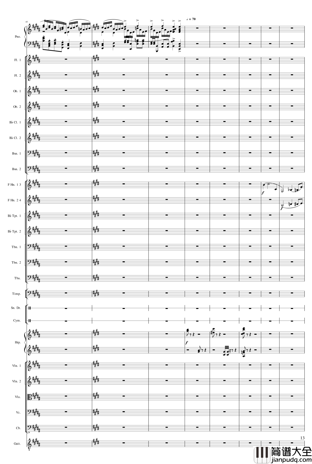 小温狂想曲2.17钢琴谱_旅游协奏曲_第四乐章_终乐章_一个球