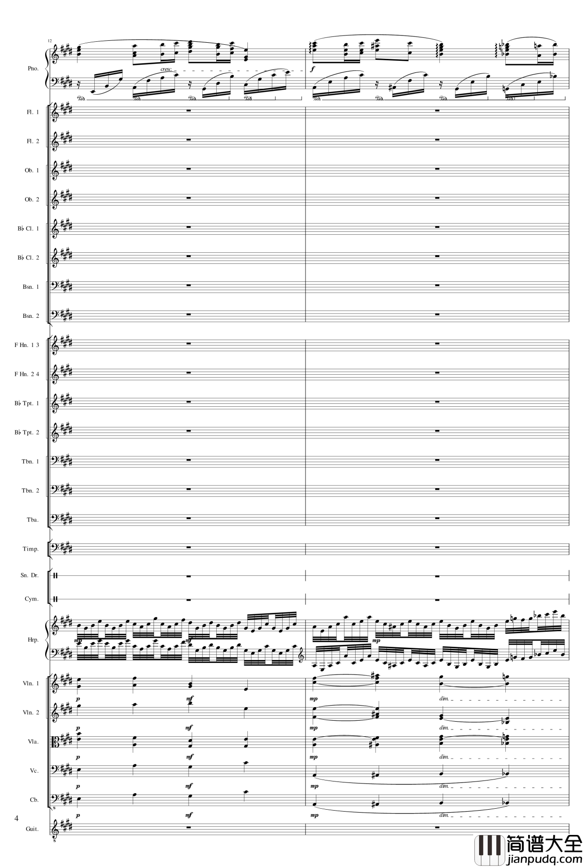 小温狂想曲2.17钢琴谱_旅游协奏曲_第四乐章_终乐章_一个球