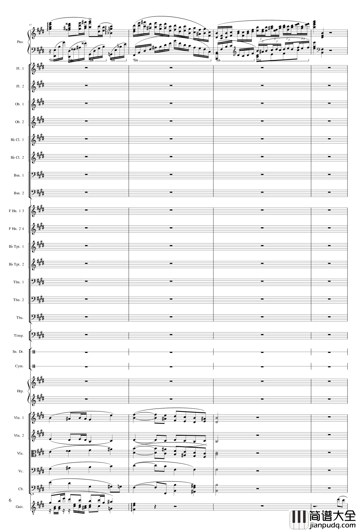 小温狂想曲2.17钢琴谱_旅游协奏曲_第四乐章_终乐章_一个球