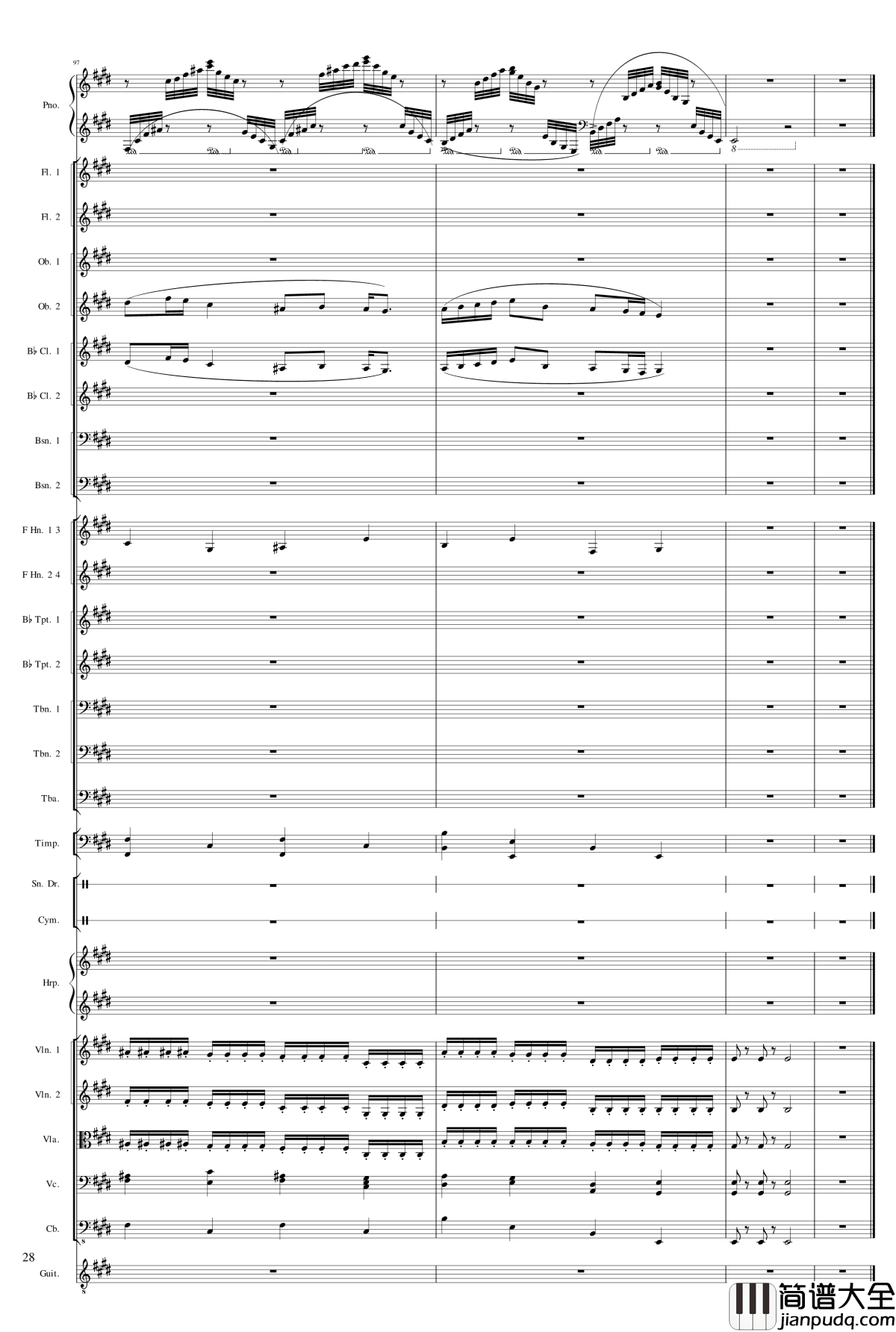 小温狂想曲2.17钢琴谱_旅游协奏曲_第四乐章_终乐章_一个球