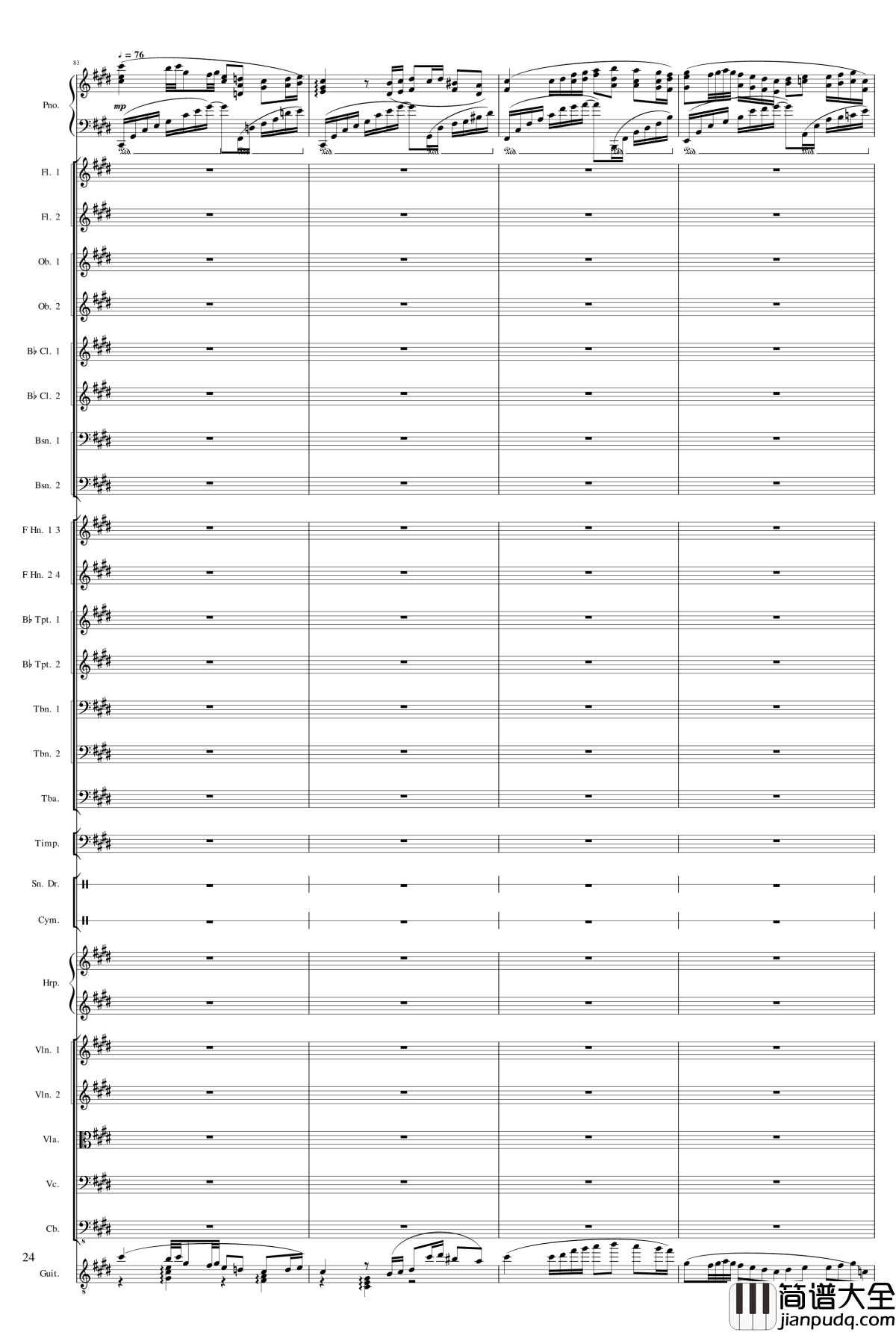 小温狂想曲2.17钢琴谱_旅游协奏曲_第四乐章_终乐章_一个球