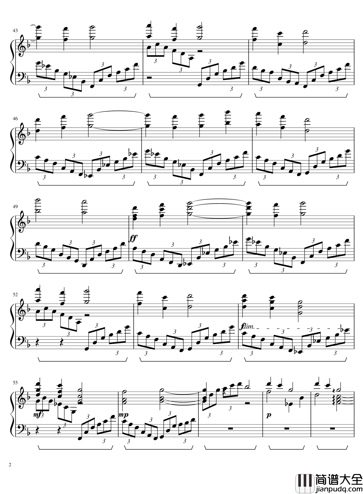 穿越时空的思念钢琴谱_原版_犬夜叉