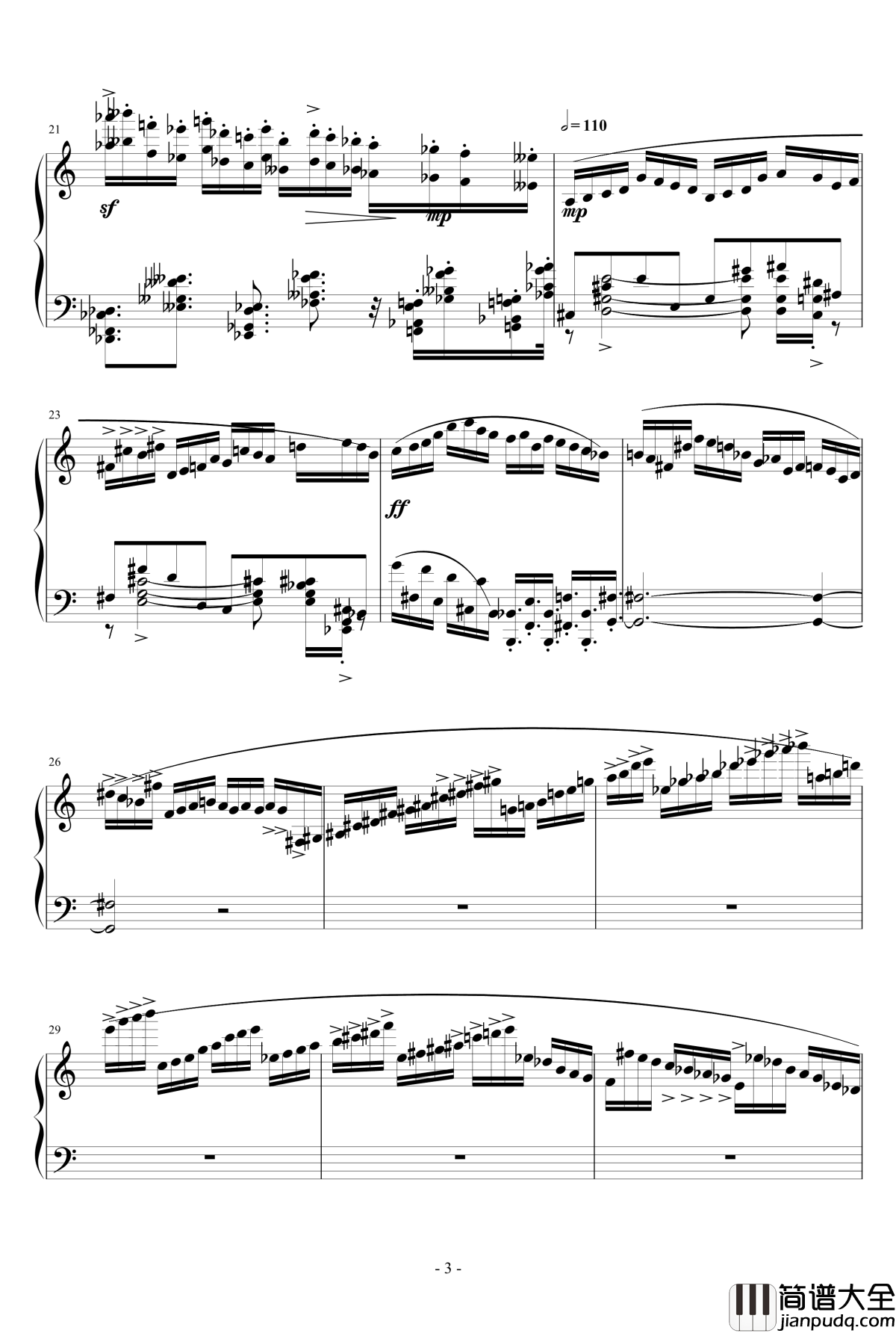 小温狂想曲2.18钢琴谱_献给comicker_一个球