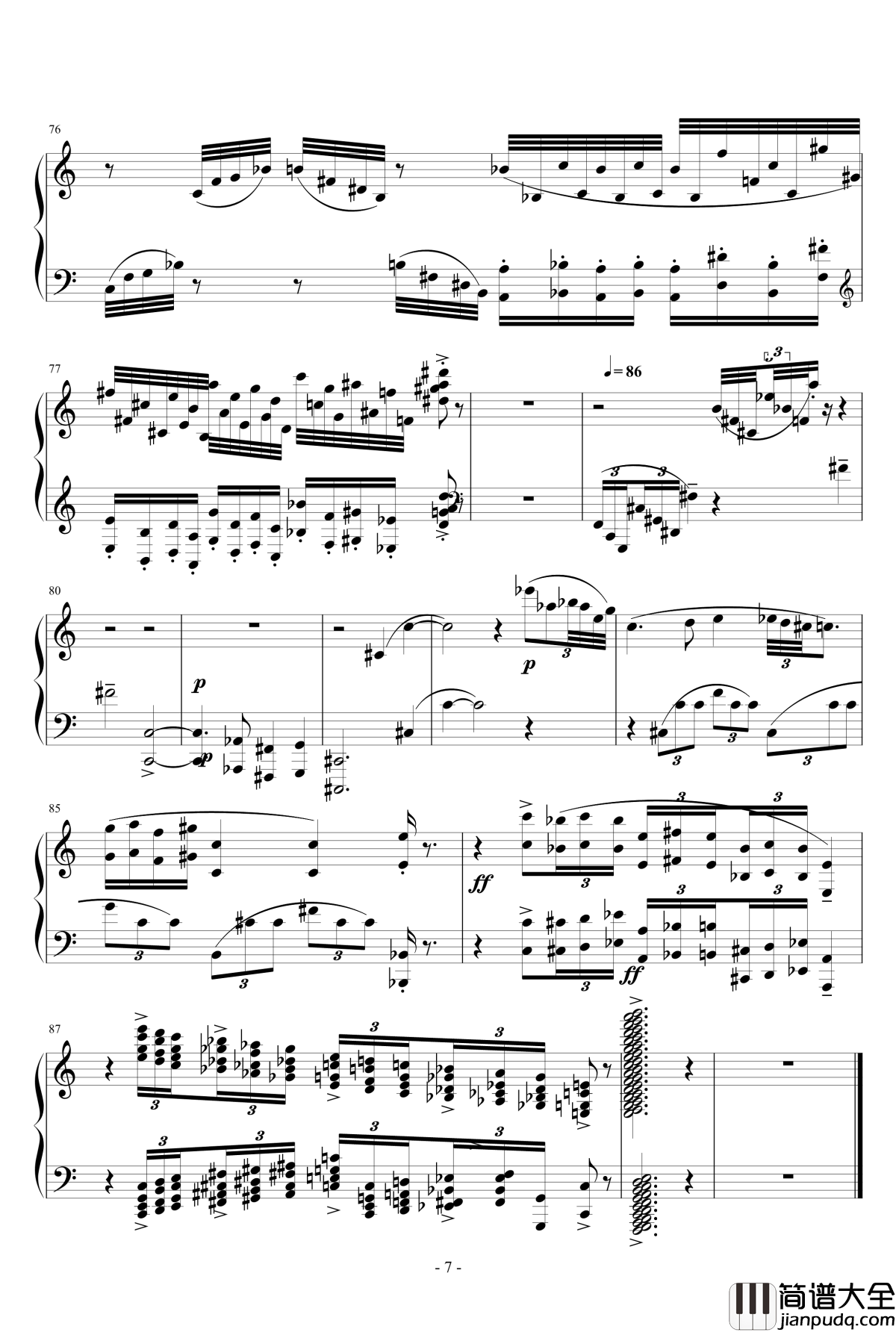 小温狂想曲2.18钢琴谱_献给comicker_一个球