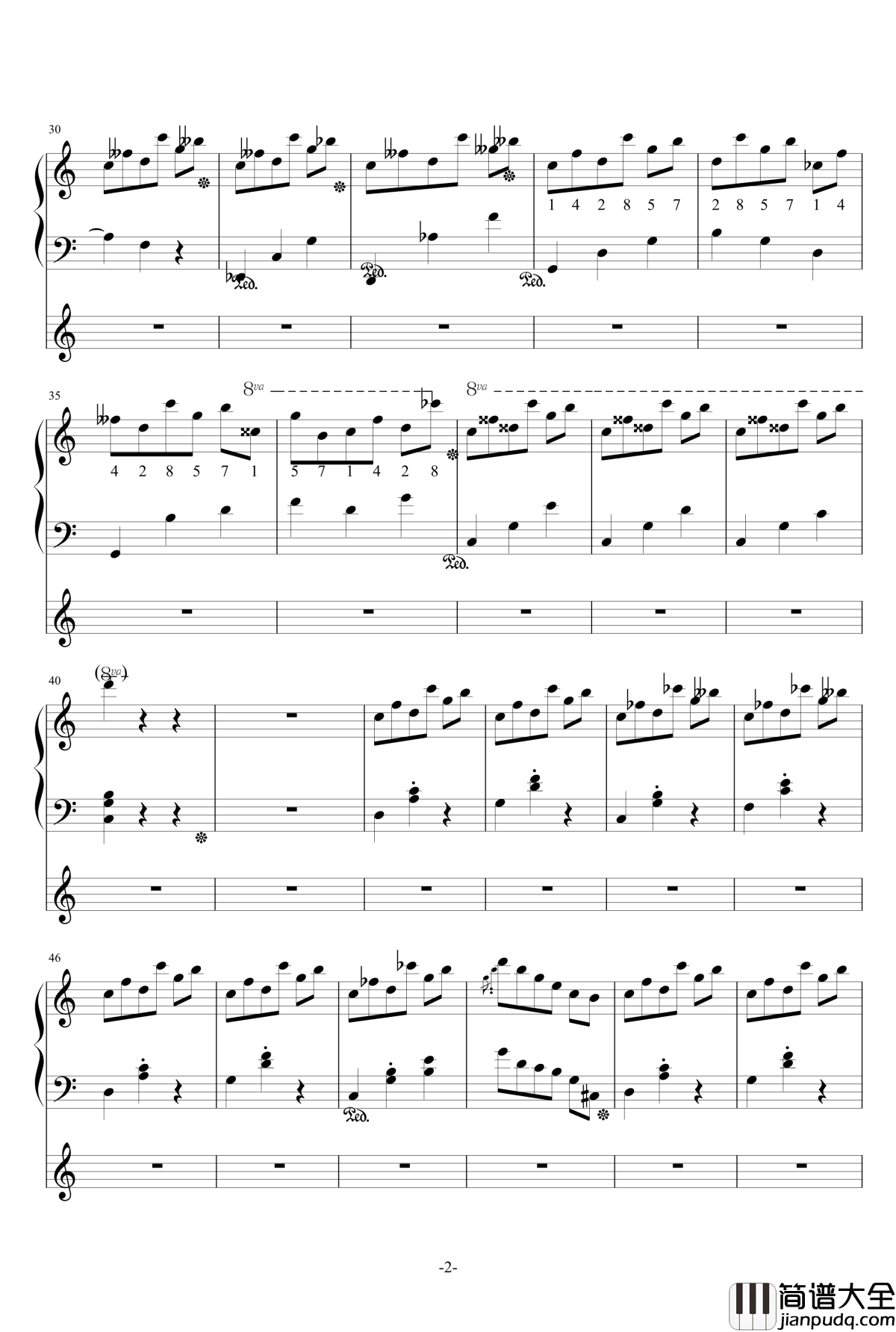 七分之一的幻想钢琴谱_ellocz