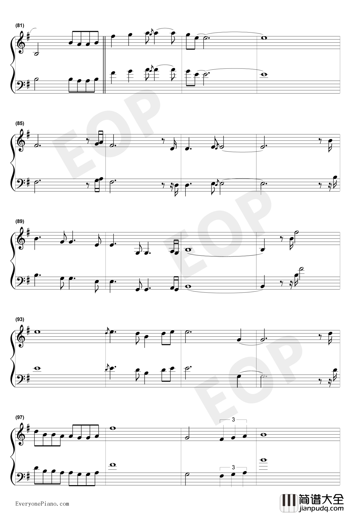 醉春风钢琴谱_金学峰_心爱_倚天屠龙记主题曲