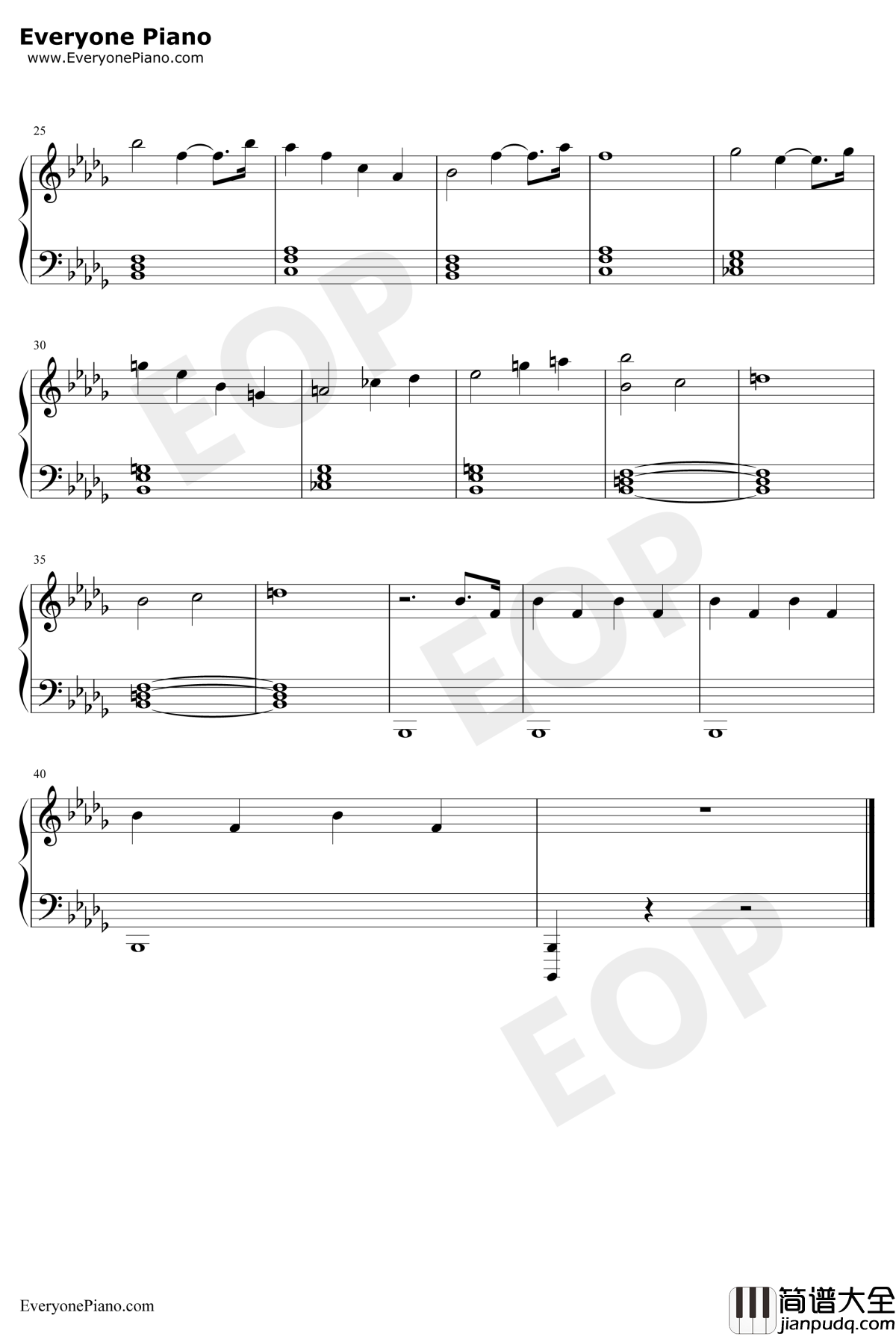 方舟生存进化主题曲钢琴谱_Gareth_Coker_简单版