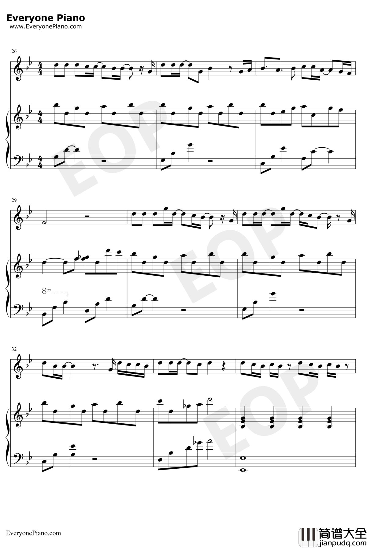 回忆的沙漏_钢琴谱_邓紫棋