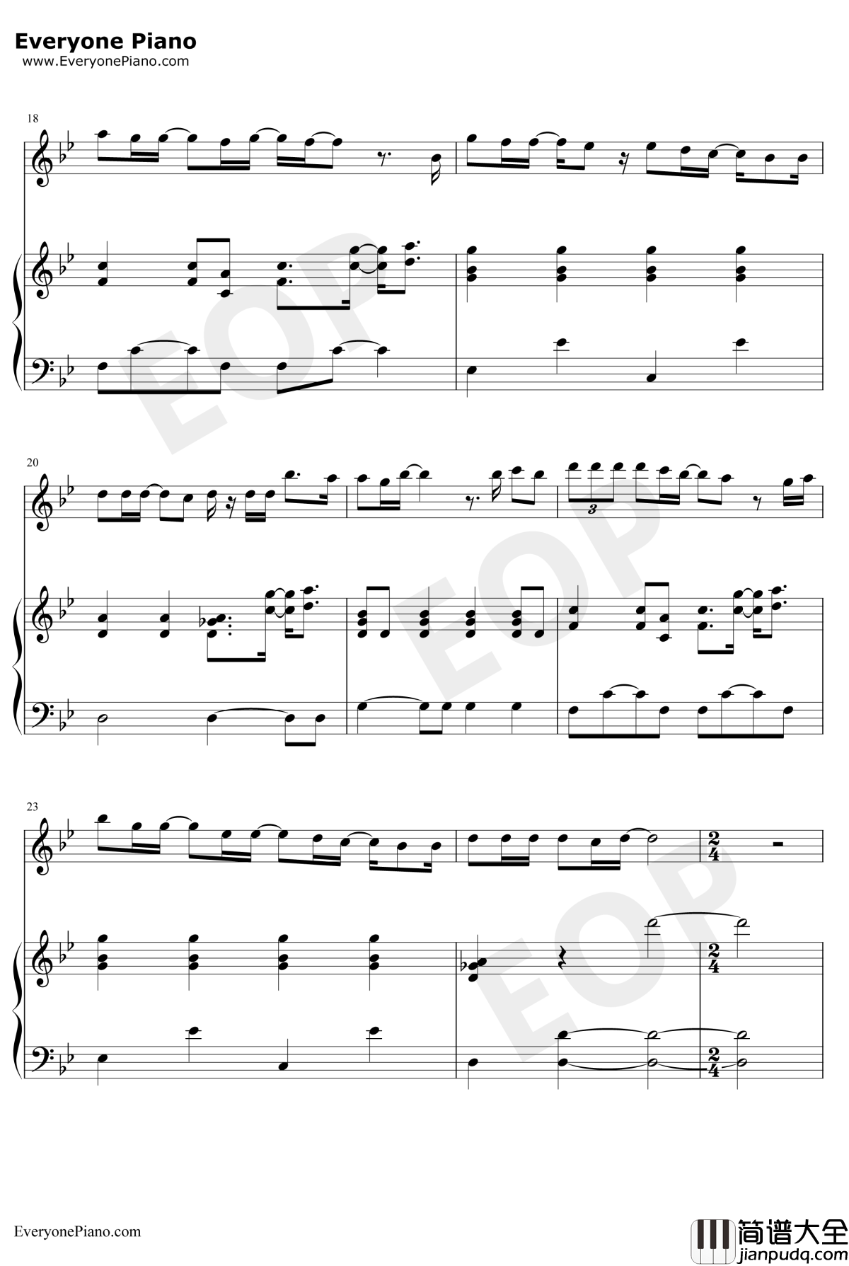 回忆的沙漏_钢琴谱_邓紫棋