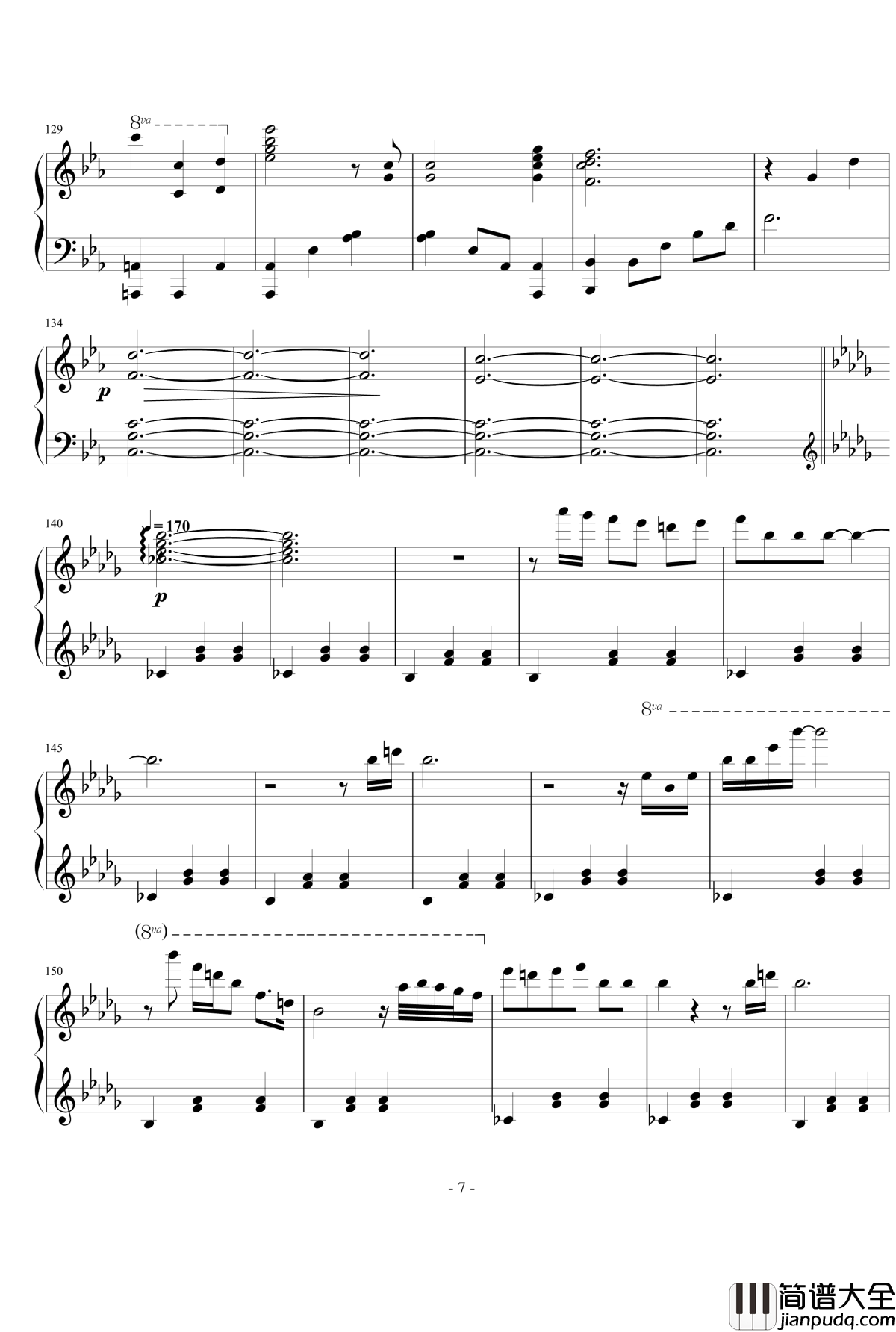 Jeanne钢琴谱_触手猴