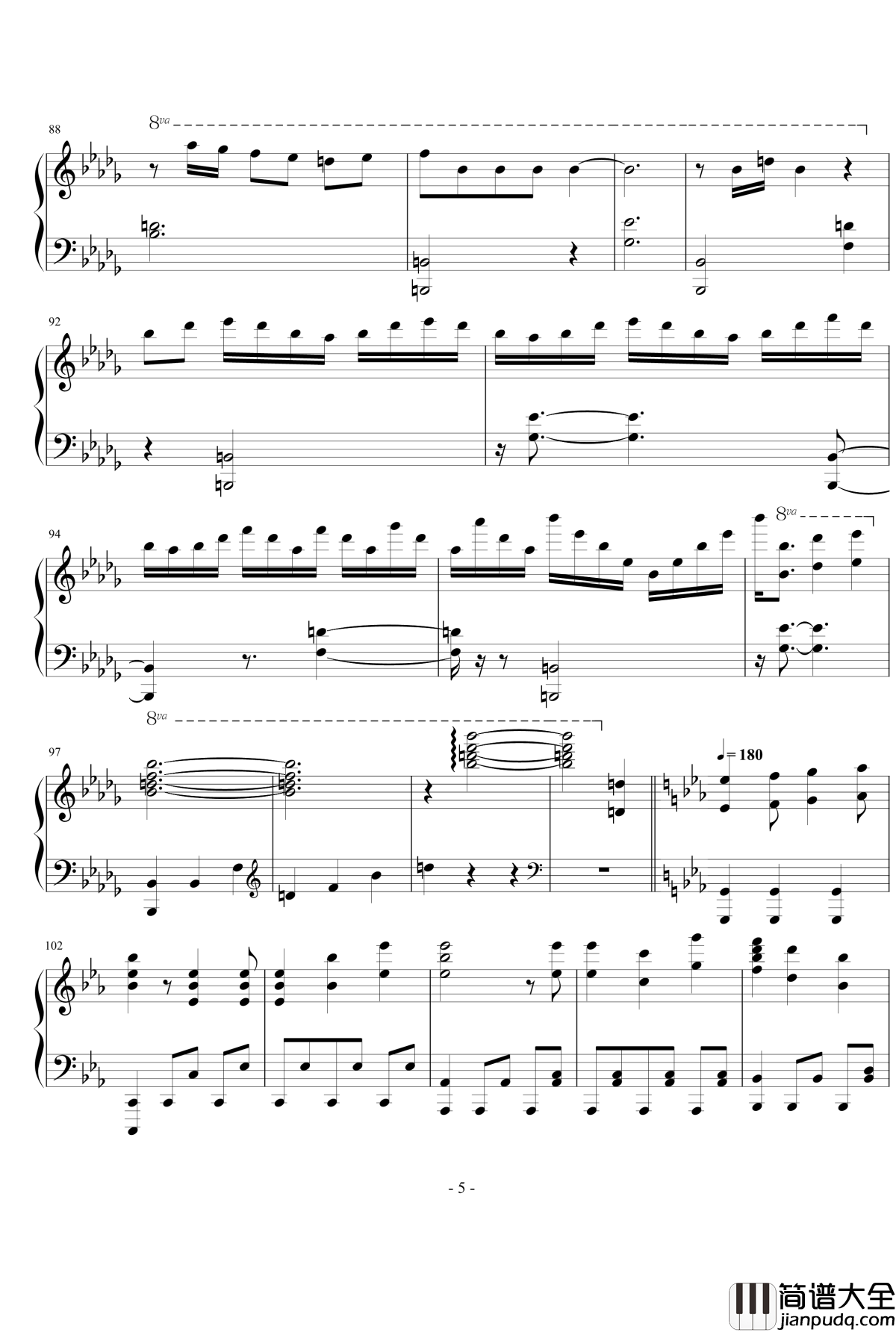 Jeanne钢琴谱_触手猴