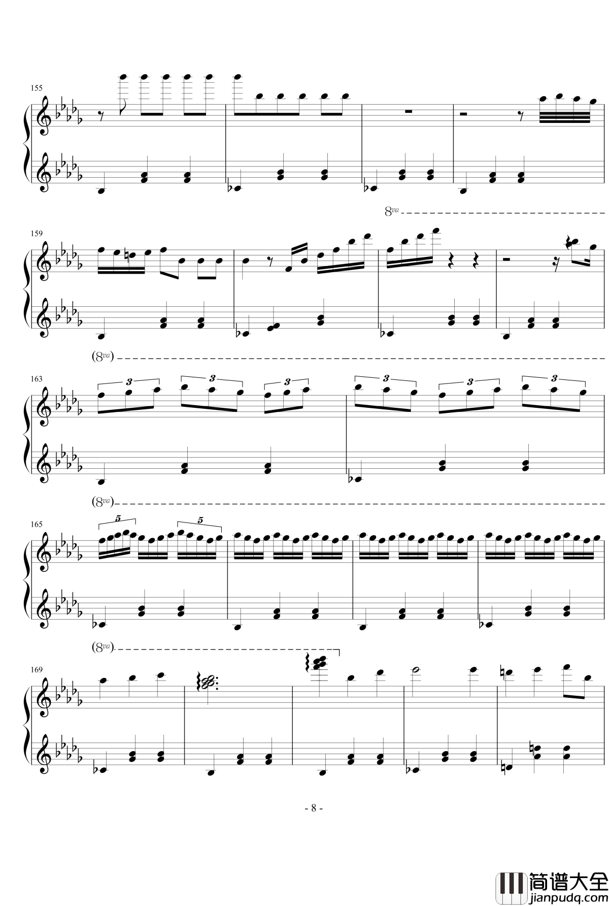 Jeanne钢琴谱_触手猴