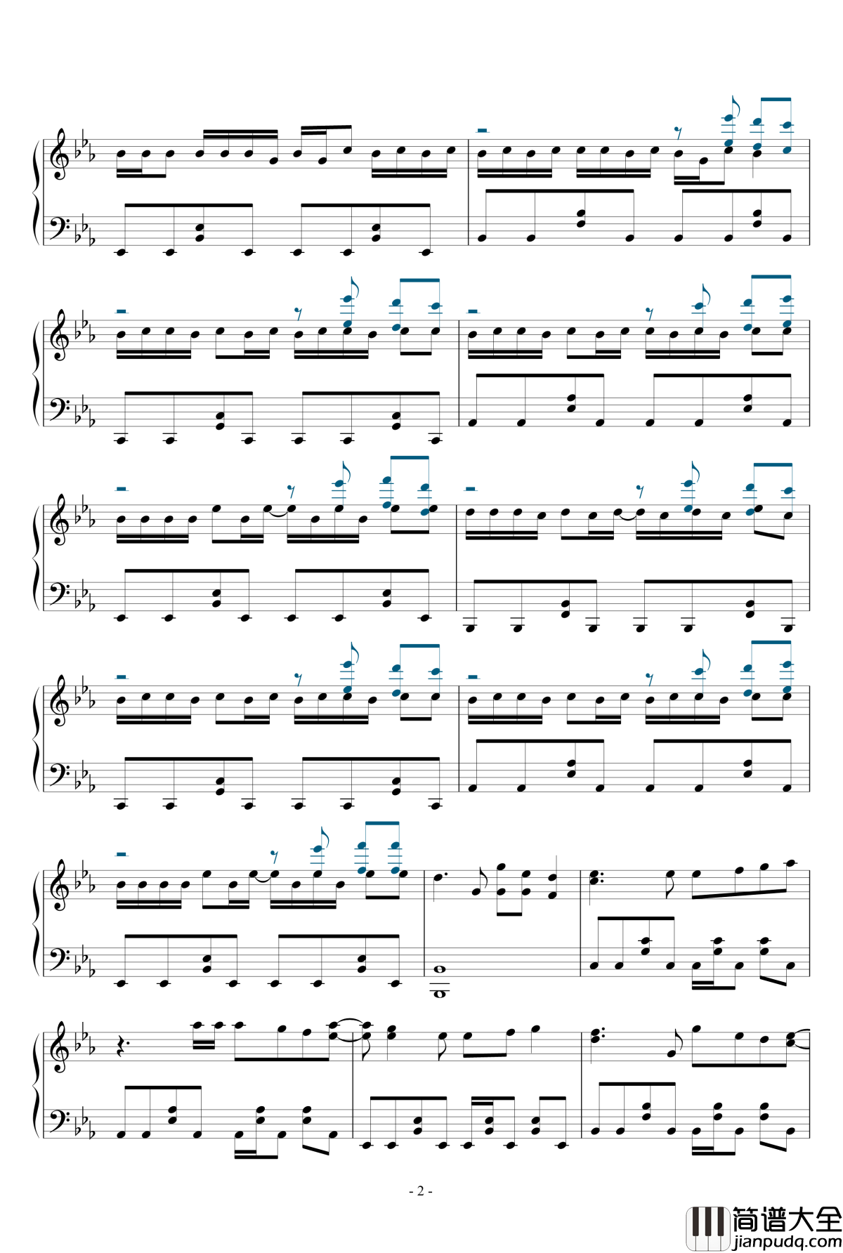 飘向北方钢琴谱_王力宏