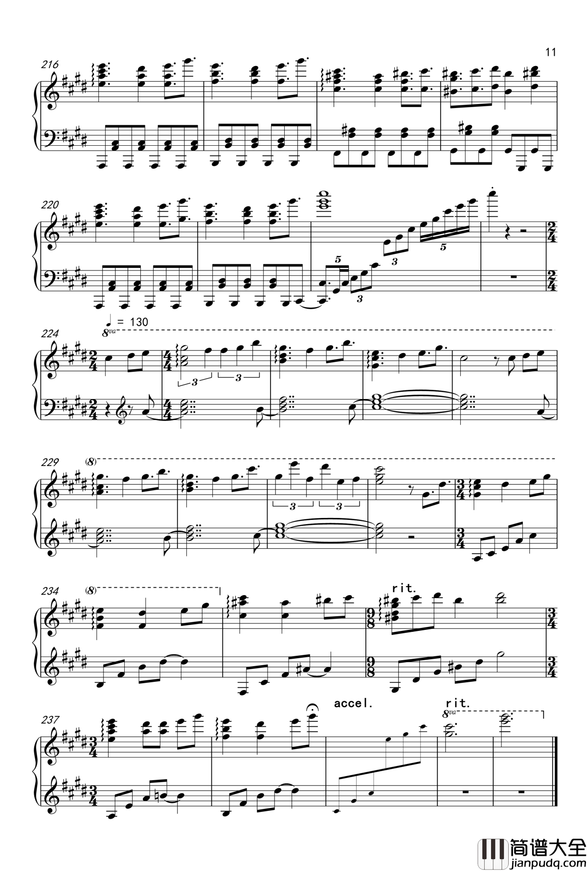 風神少女钢琴谱_long_ver._东方project_东方_触手猴