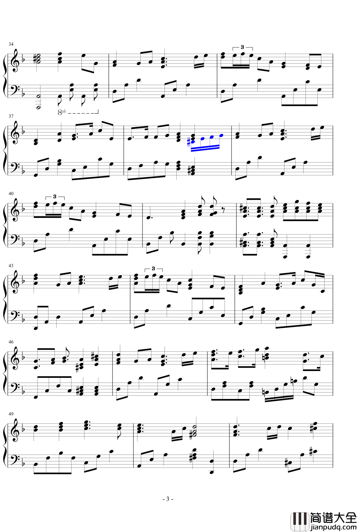 生命之源钢琴谱_王者之喆