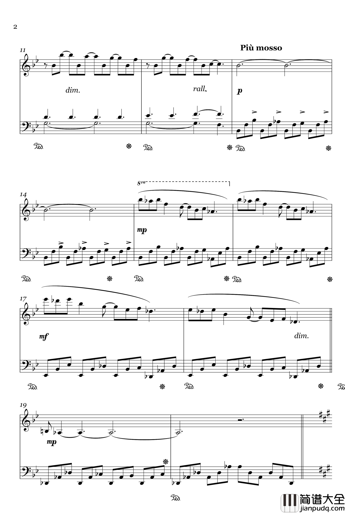 信鸽之旅钢琴谱_白露_shisan9632