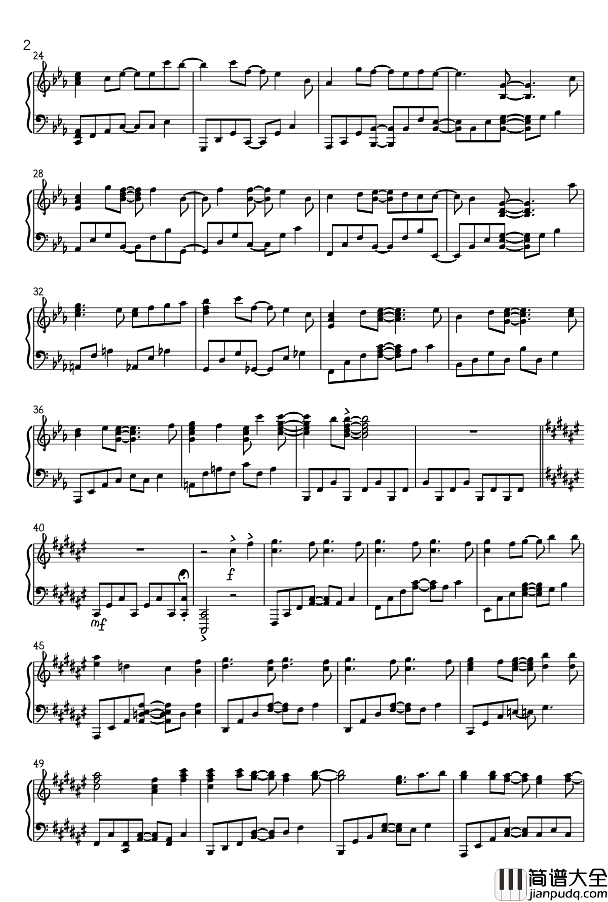 从零开始的魔法书OP钢琴谱