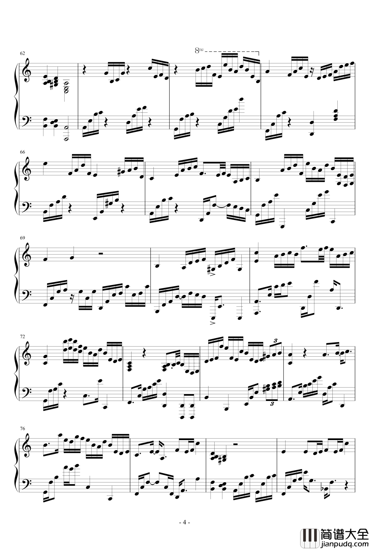 梦钢琴谱_忧伤歌声_郭易