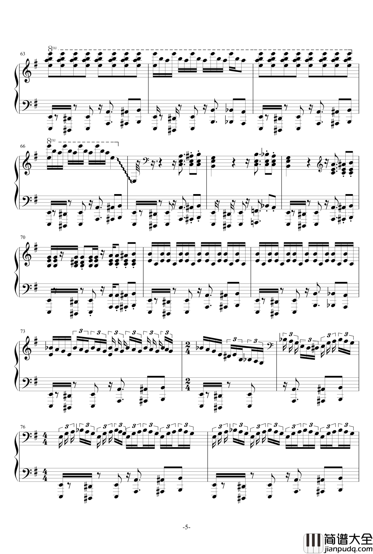 ダイナマイト钢琴谱_pia_no_jac·炸药_风神雷神