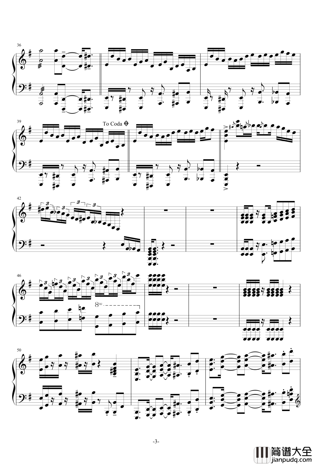 ダイナマイト钢琴谱_pia_no_jac·炸药_风神雷神