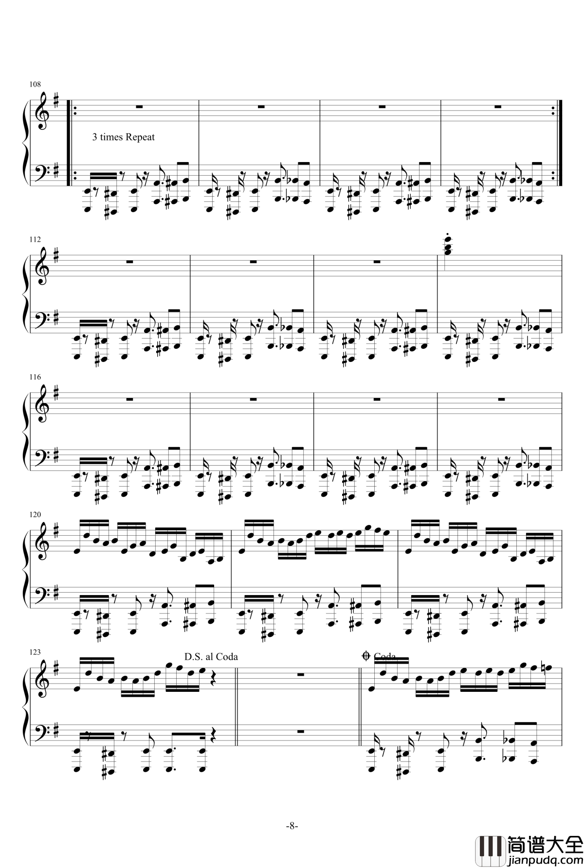 ダイナマイト钢琴谱_pia_no_jac·炸药_风神雷神