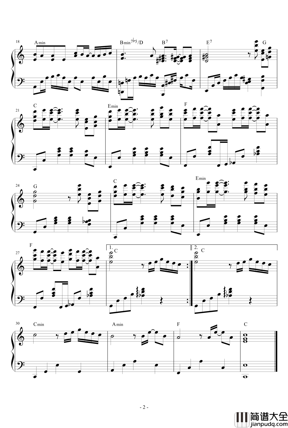 无条件钢琴谱_陈奕迅