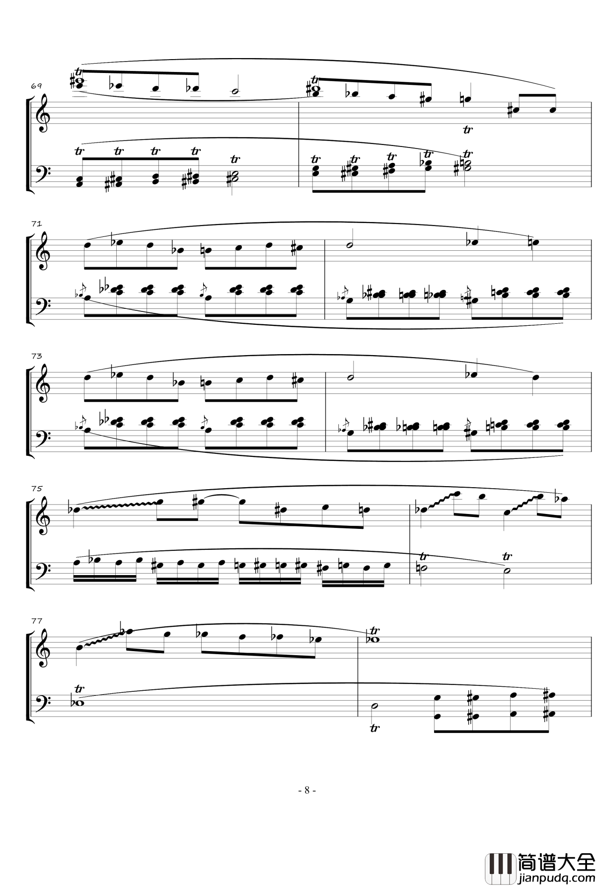 火星奏鸣曲钢琴谱_第一乐章_火星先生