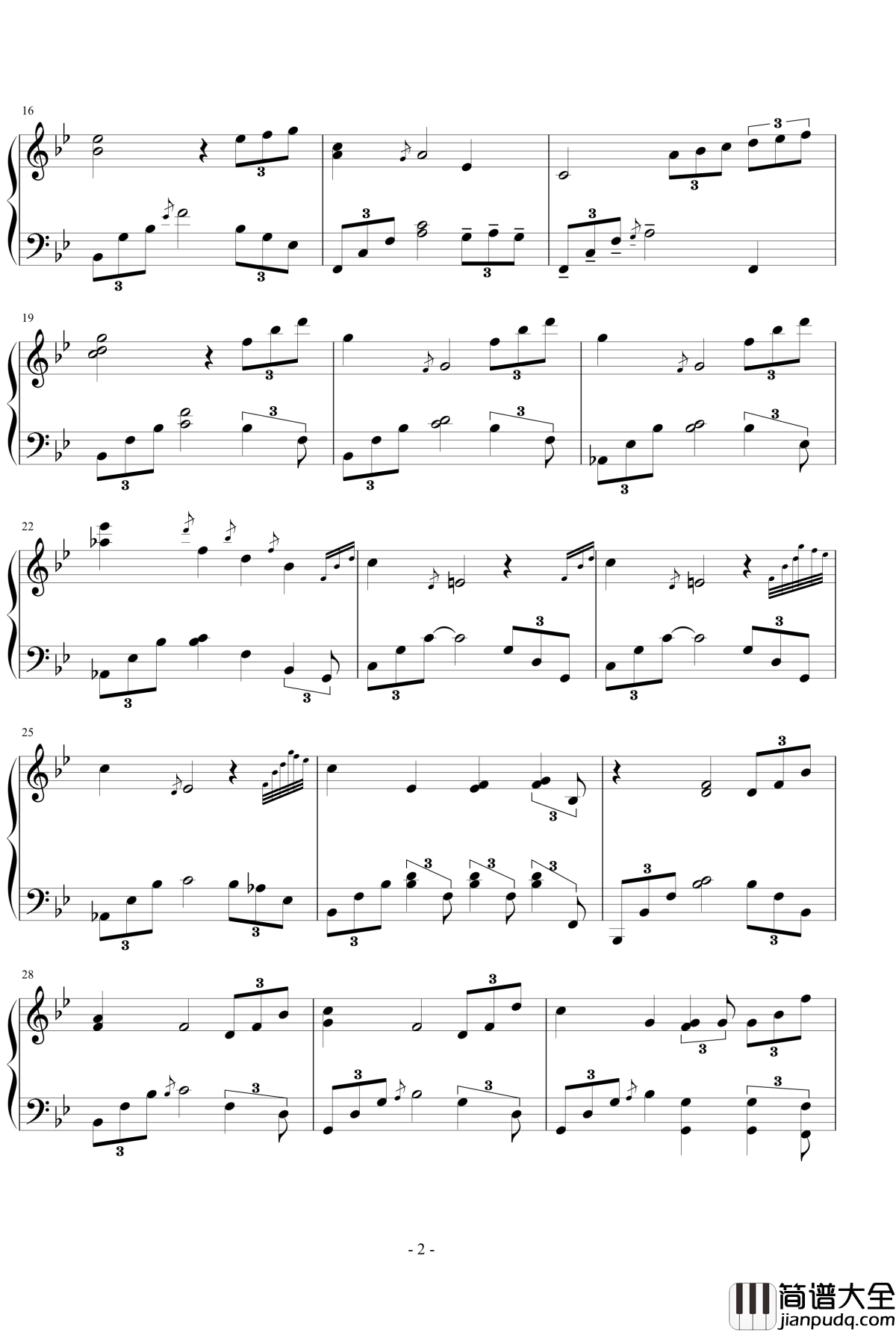 雲中漫步钢琴谱_王者之喆