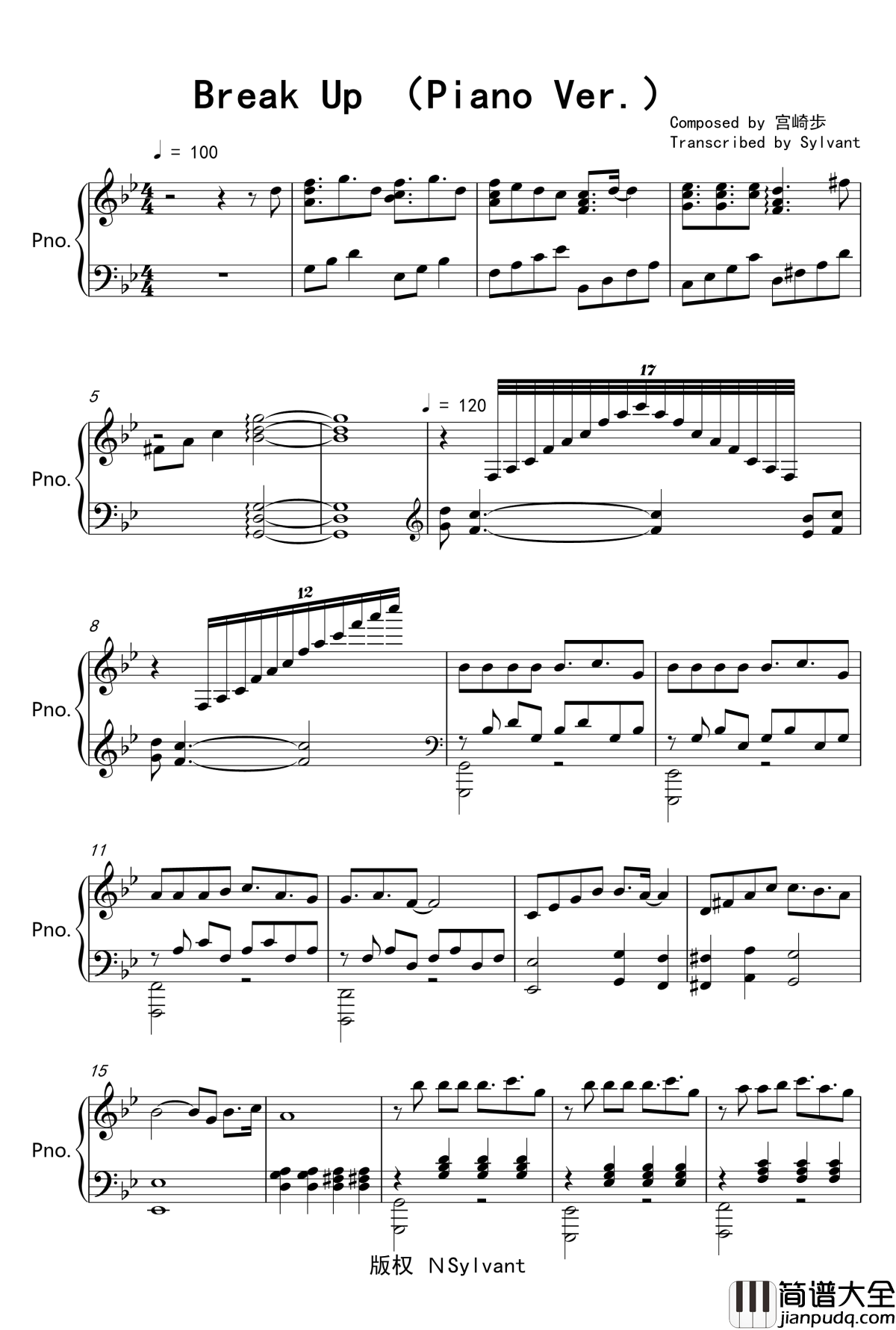 Break_Up钢琴谱_数码宝贝