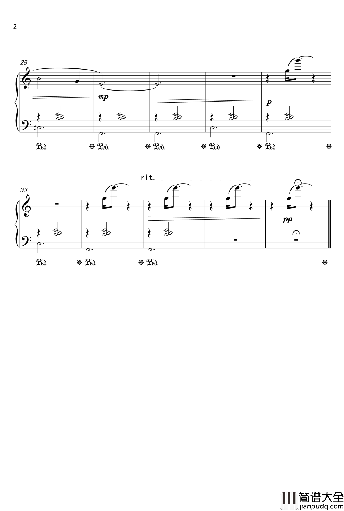 懒雀钢琴谱_shisan9632_小寒