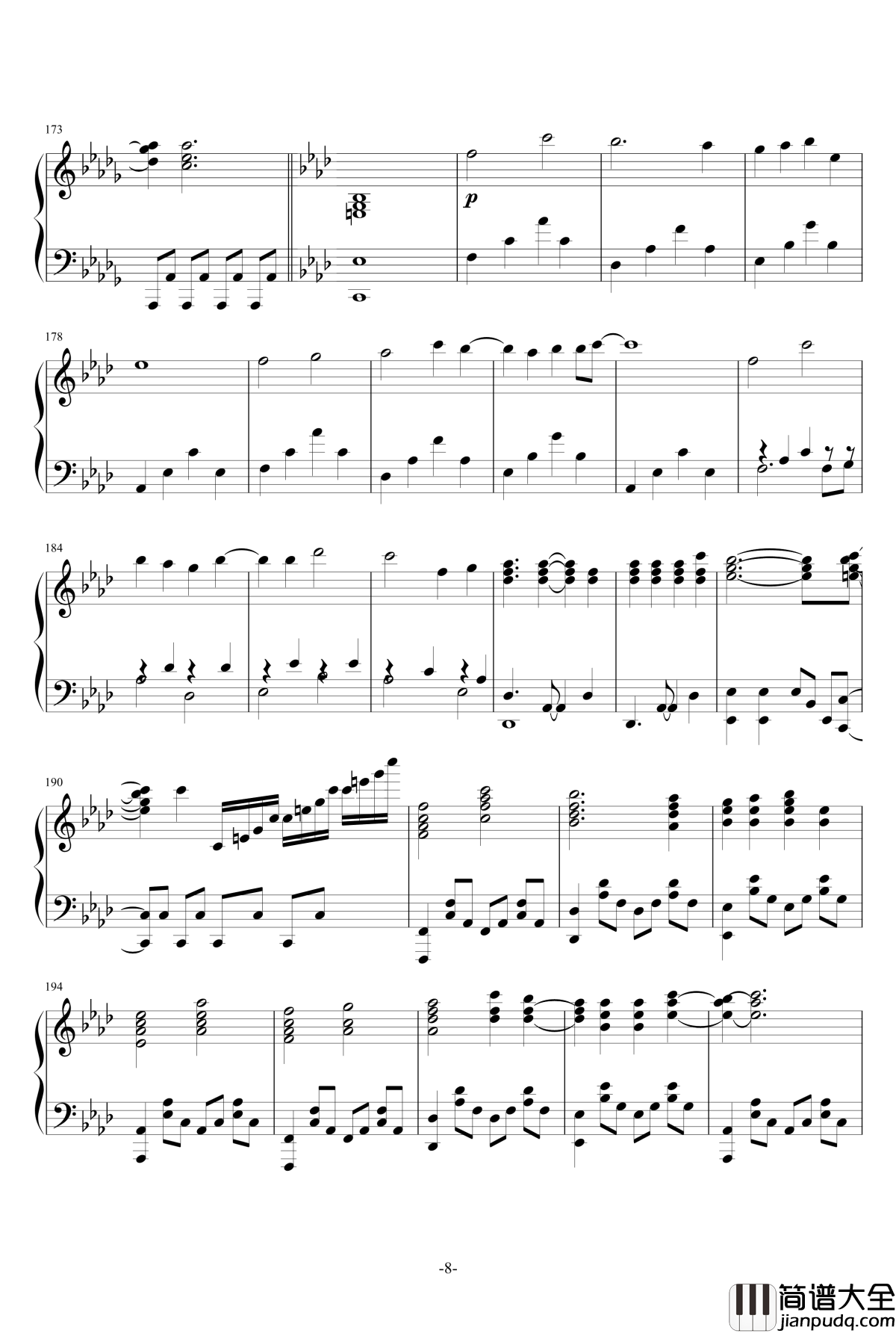 人渣的本愿ed钢琴谱_平行线_人渣的本愿