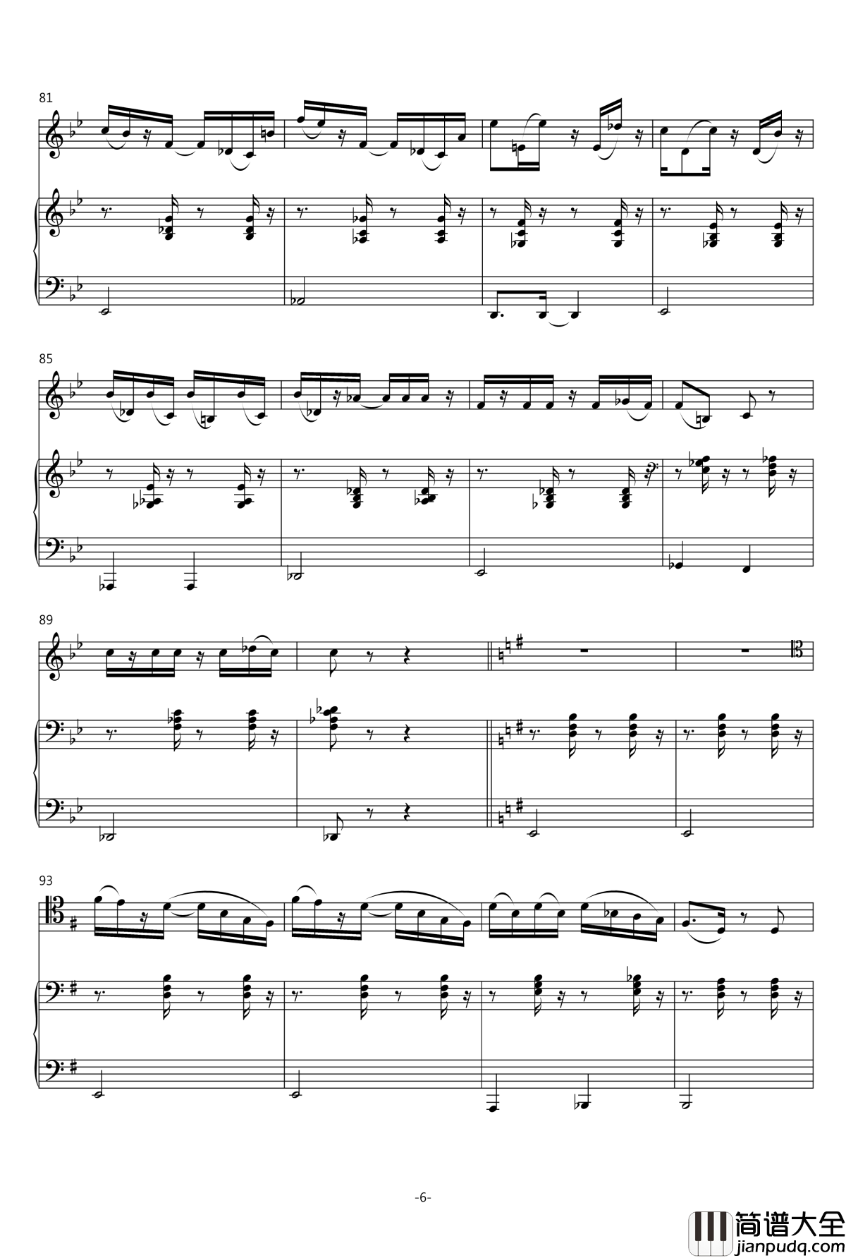 炒冷饭钢琴谱_KioooS