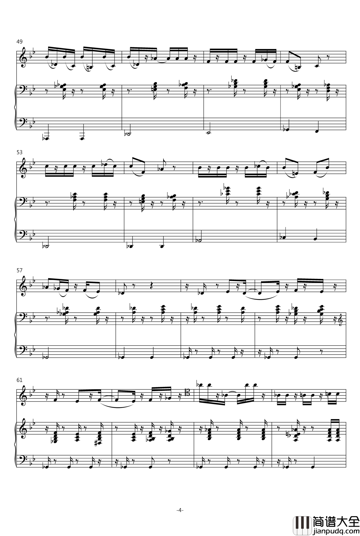 炒冷饭钢琴谱_KioooS