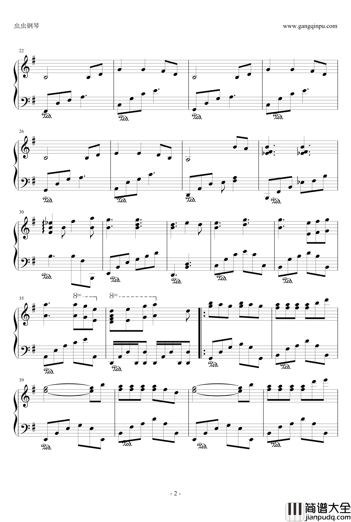 情深深雨濛濛钢琴谱_赵薇