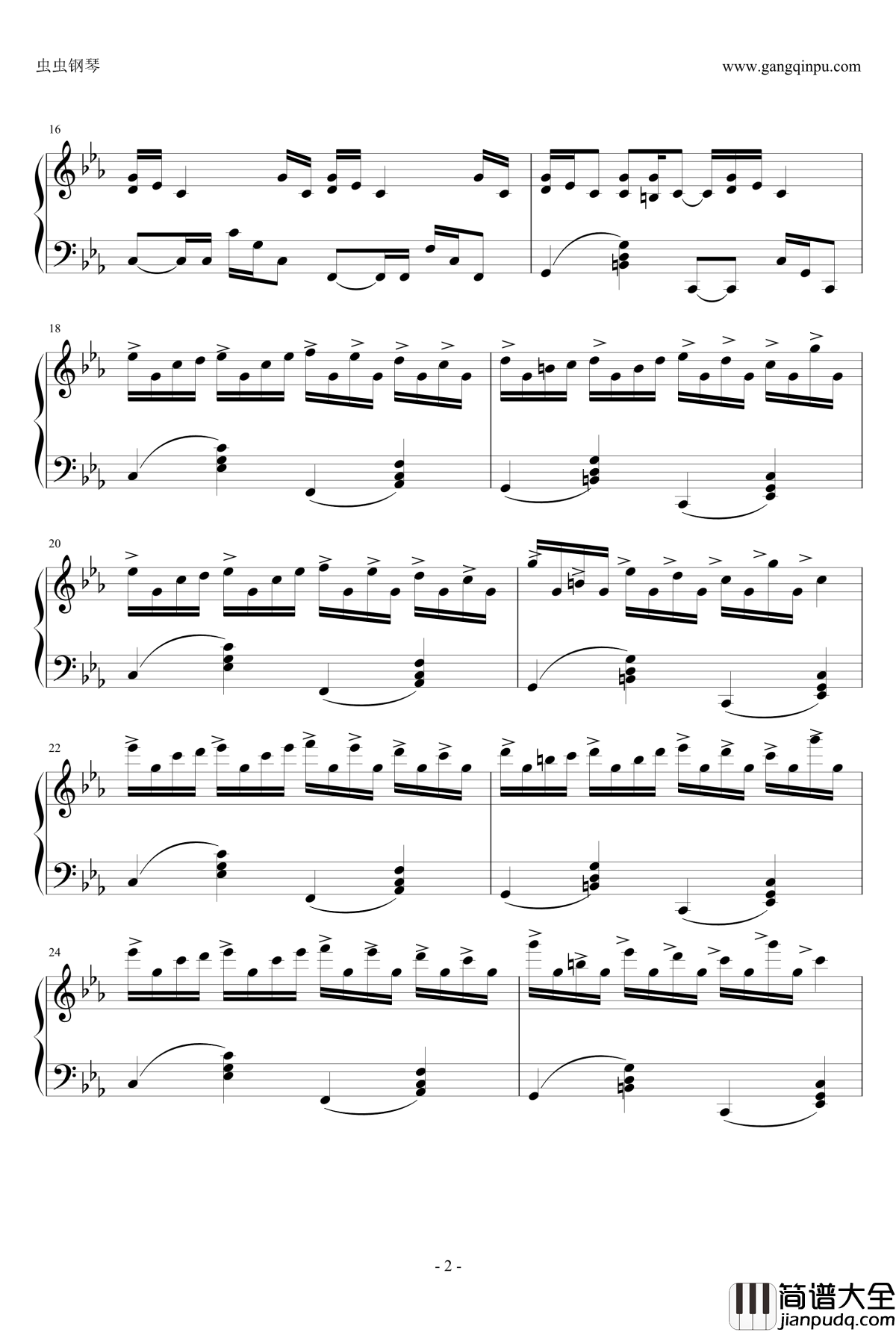 克罗地亚狂想曲钢琴谱_完美版_马克西姆_Maksim·Mrvica