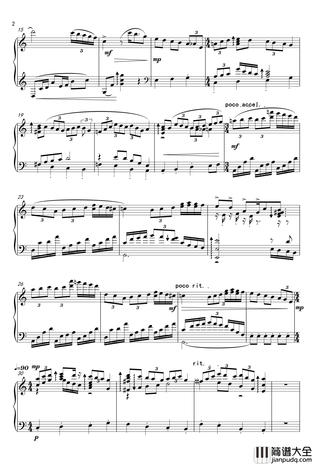 kira钢琴谱_一只小小的变奏曲_breadjuice