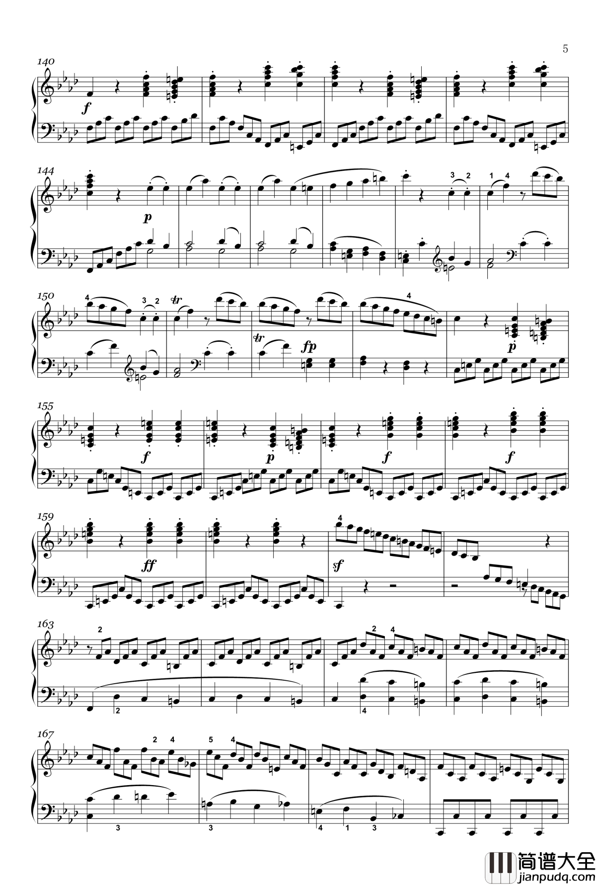 奏鸣曲钢琴谱_op_2_1_第四乐章_贝多芬_beethoven