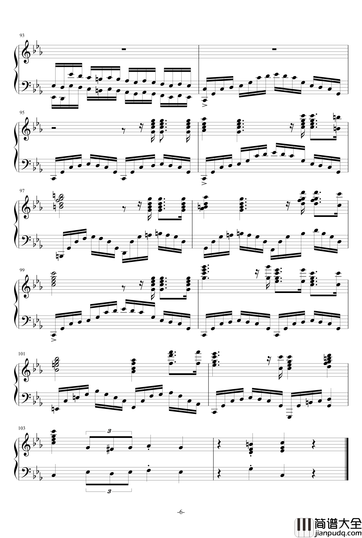 生日快乐钢琴谱_改进版_主题古典钢琴串烧_宋叫受