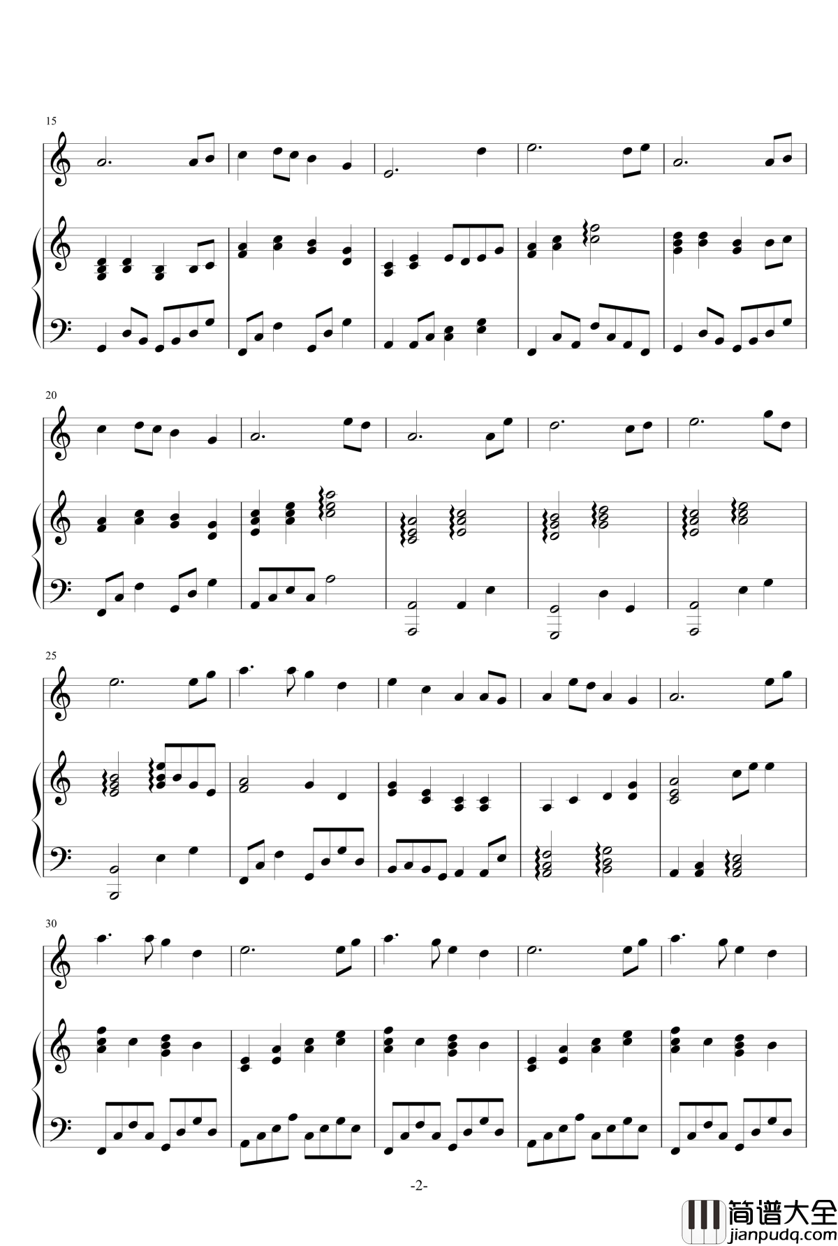 明月如初钢琴谱_芽风