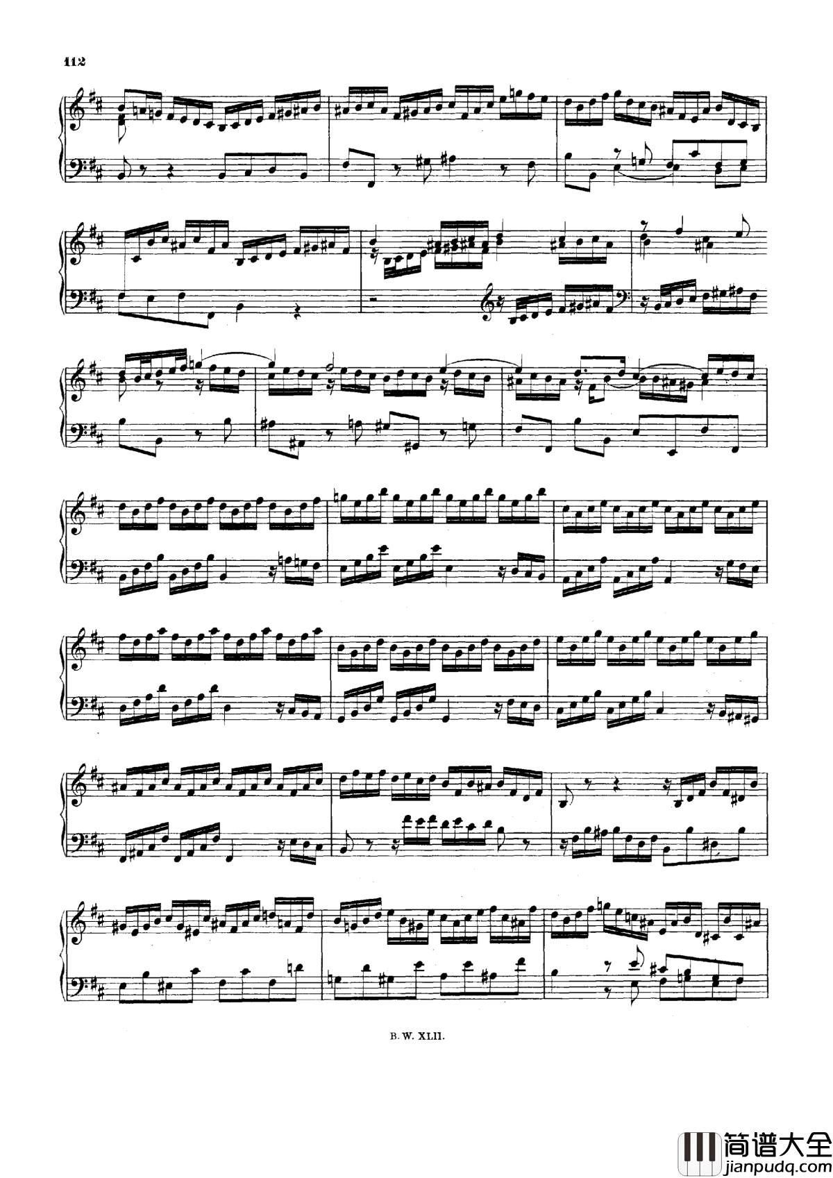 降B小调协奏曲钢琴谱_巴赫