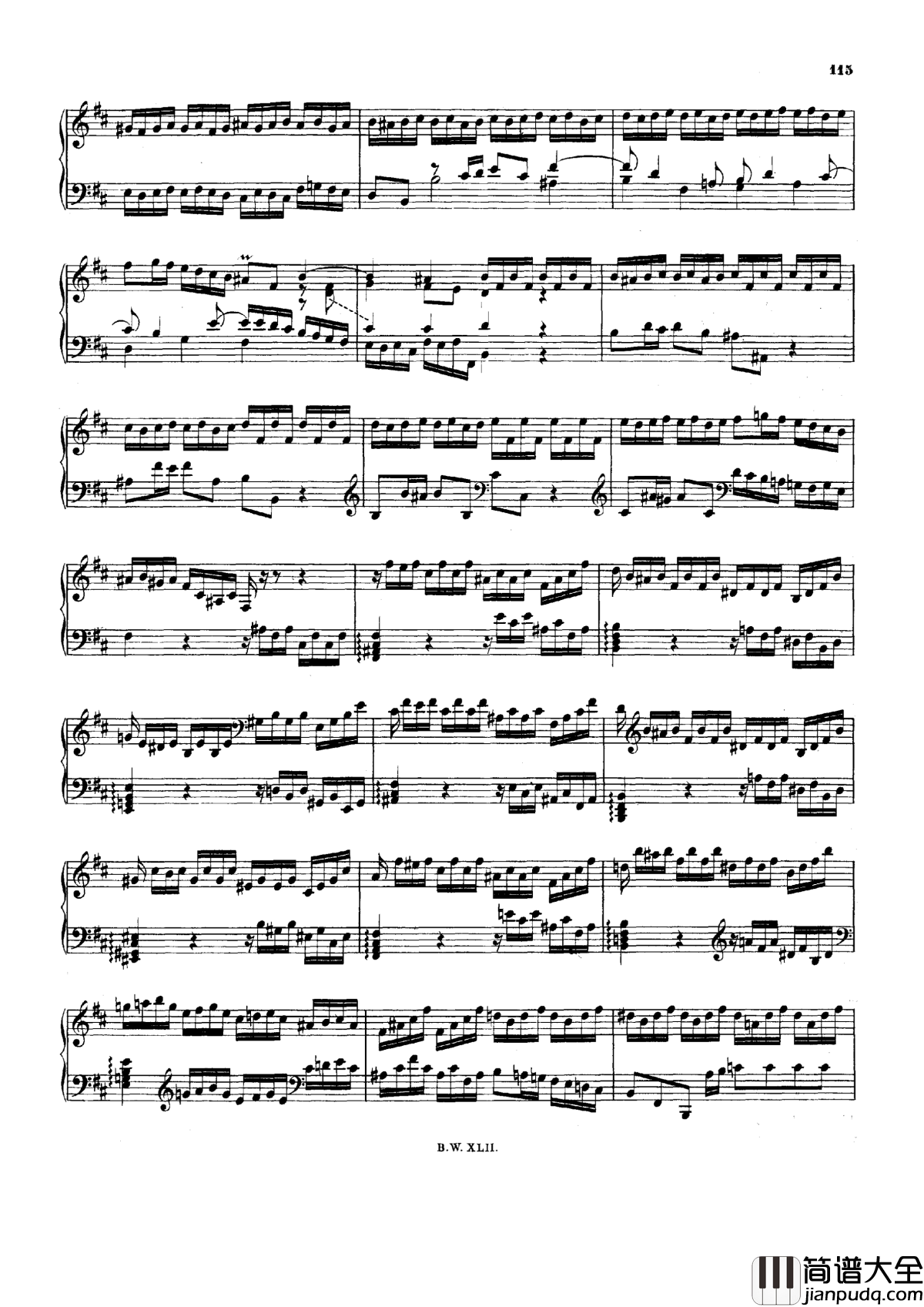 降B小调协奏曲钢琴谱_巴赫