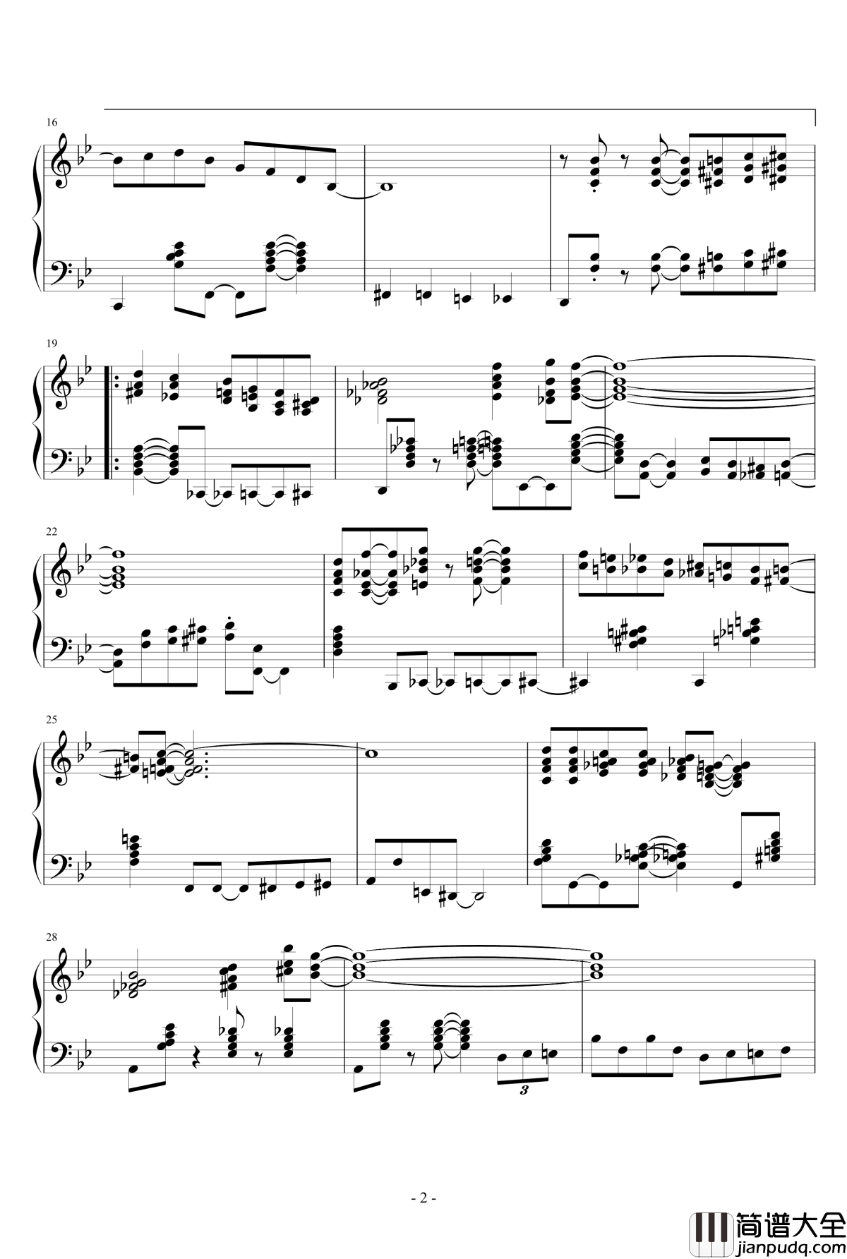 我的木铎去哪了钢琴谱_爵士_wudildy