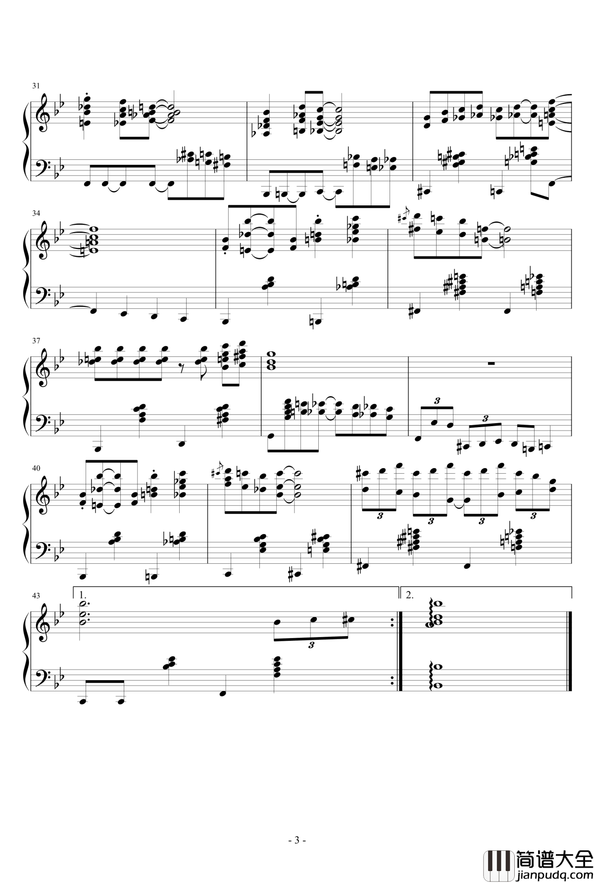 我的木铎去哪了钢琴谱_爵士_wudildy