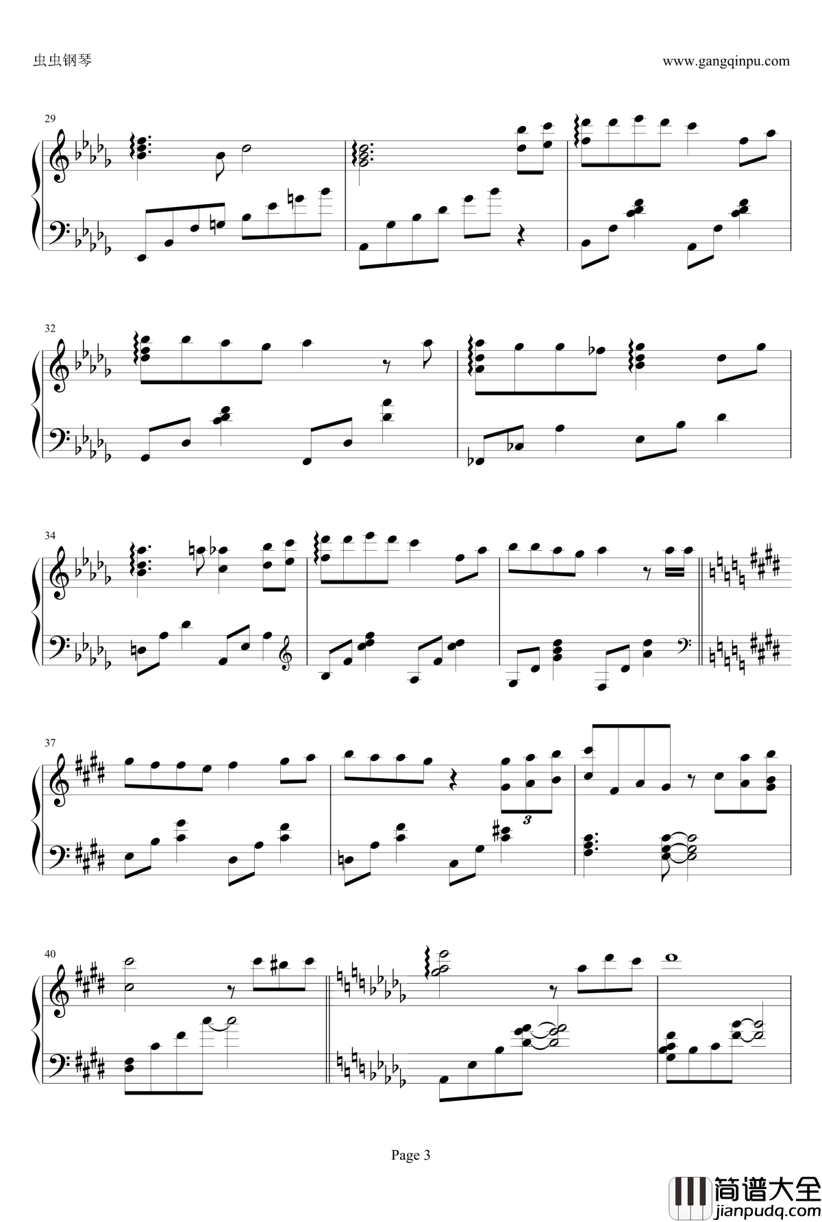 いのちの名前钢琴谱_広橋真紀子演奏版