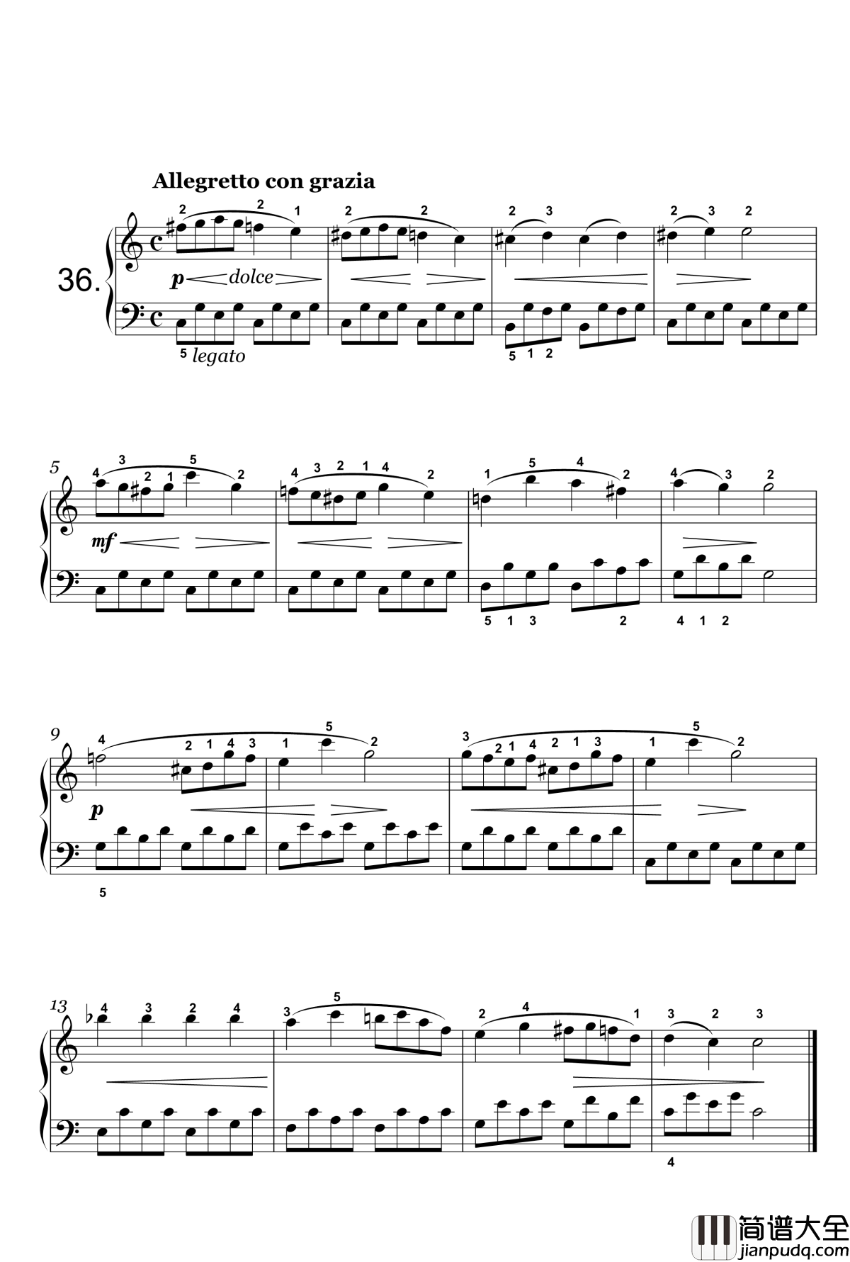 33钢琴谱_56_车尔尼_Czerny_599