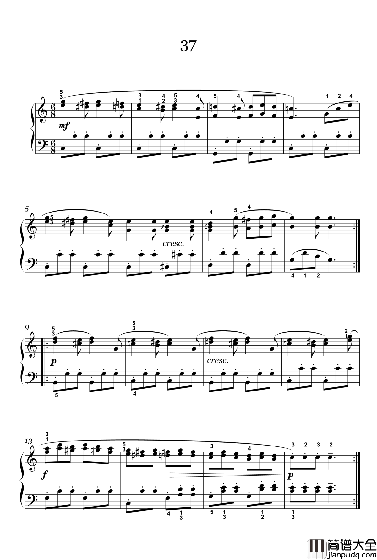 33钢琴谱_56_车尔尼_Czerny_599